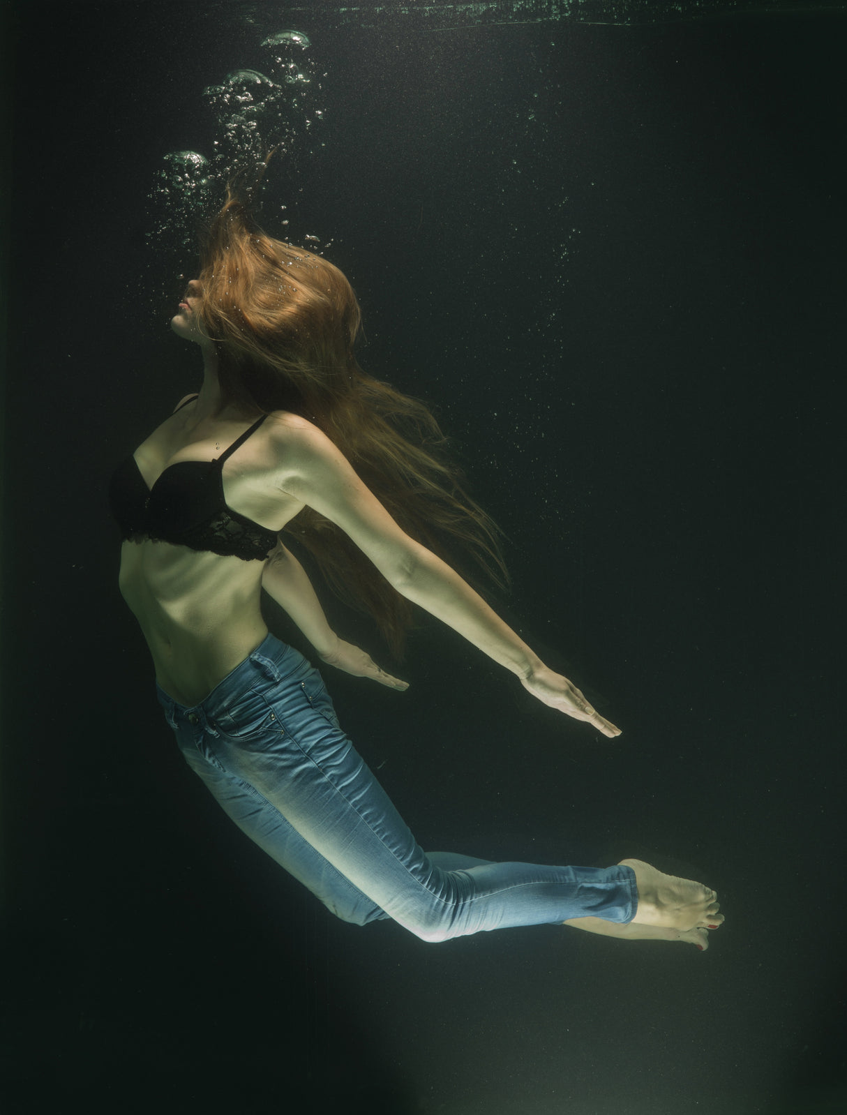 underwater artistic portrait shooting Poster och Canvastavla