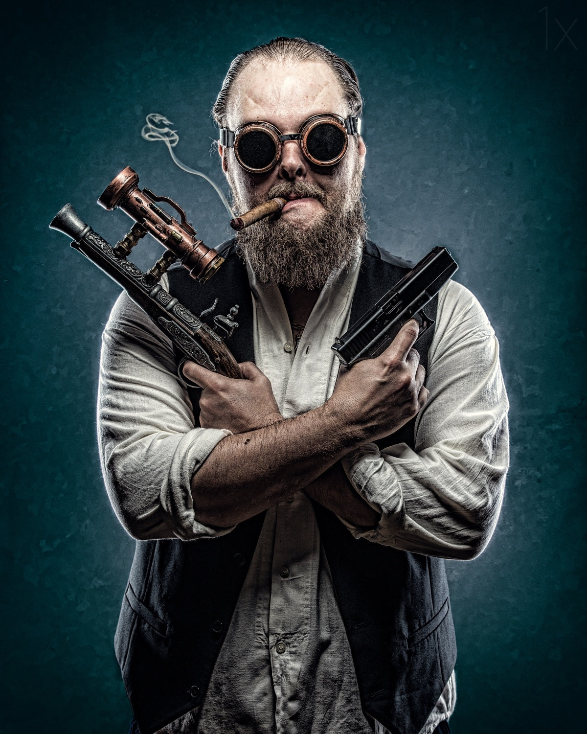 Double Guns Poster och Canvastavla