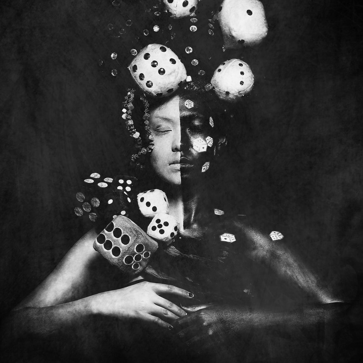 of dice and girl Poster och Canvastavla