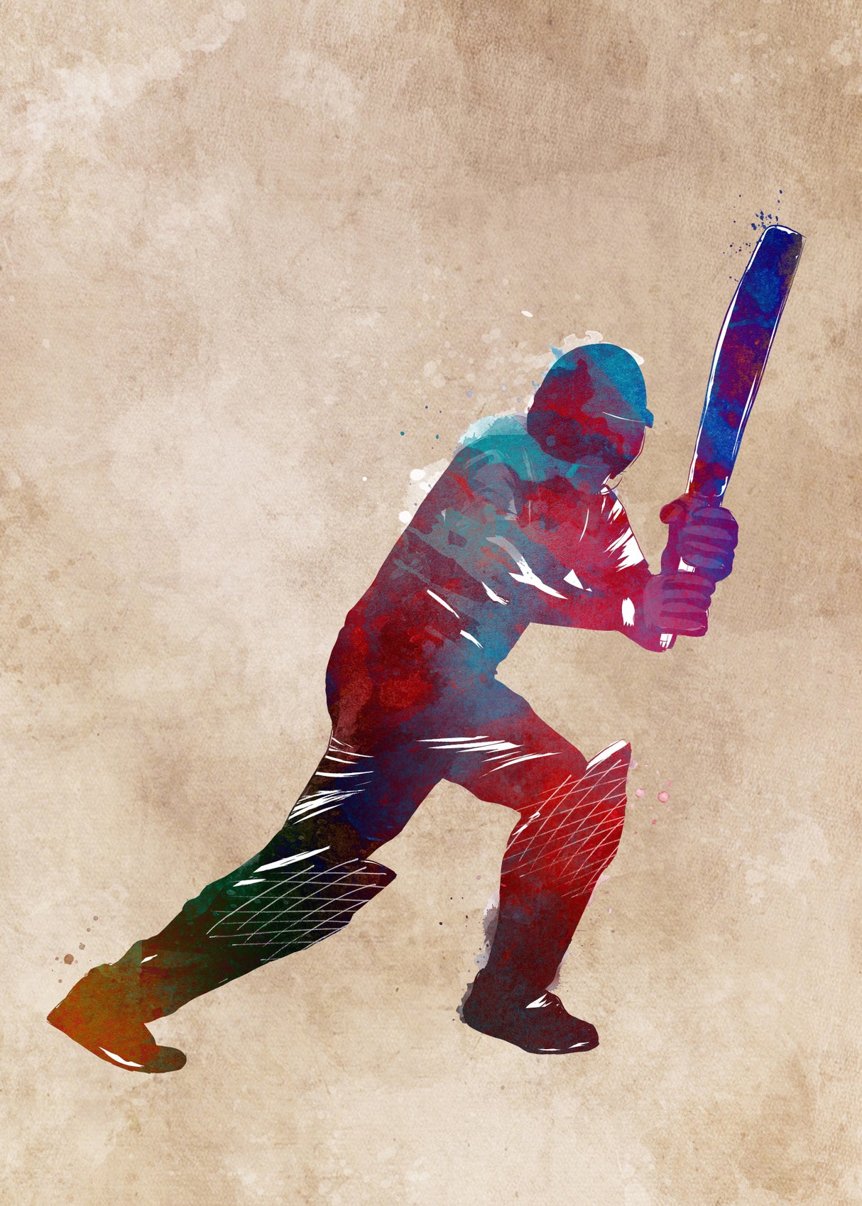 Cricket Sport Art 3 Poster och Canvastavla