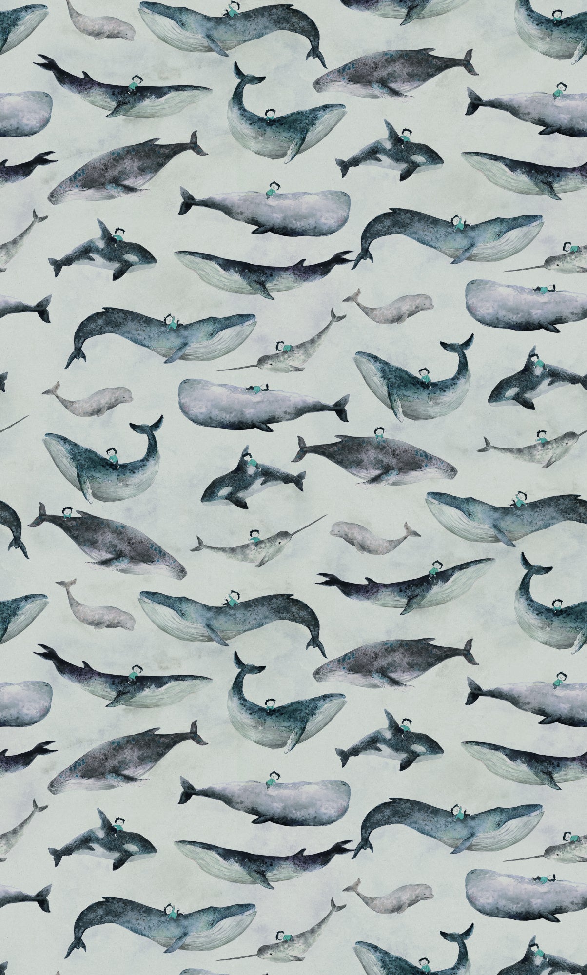 Hl008 Whale Boy 1806mm X 3000mm Poster och Canvastavla