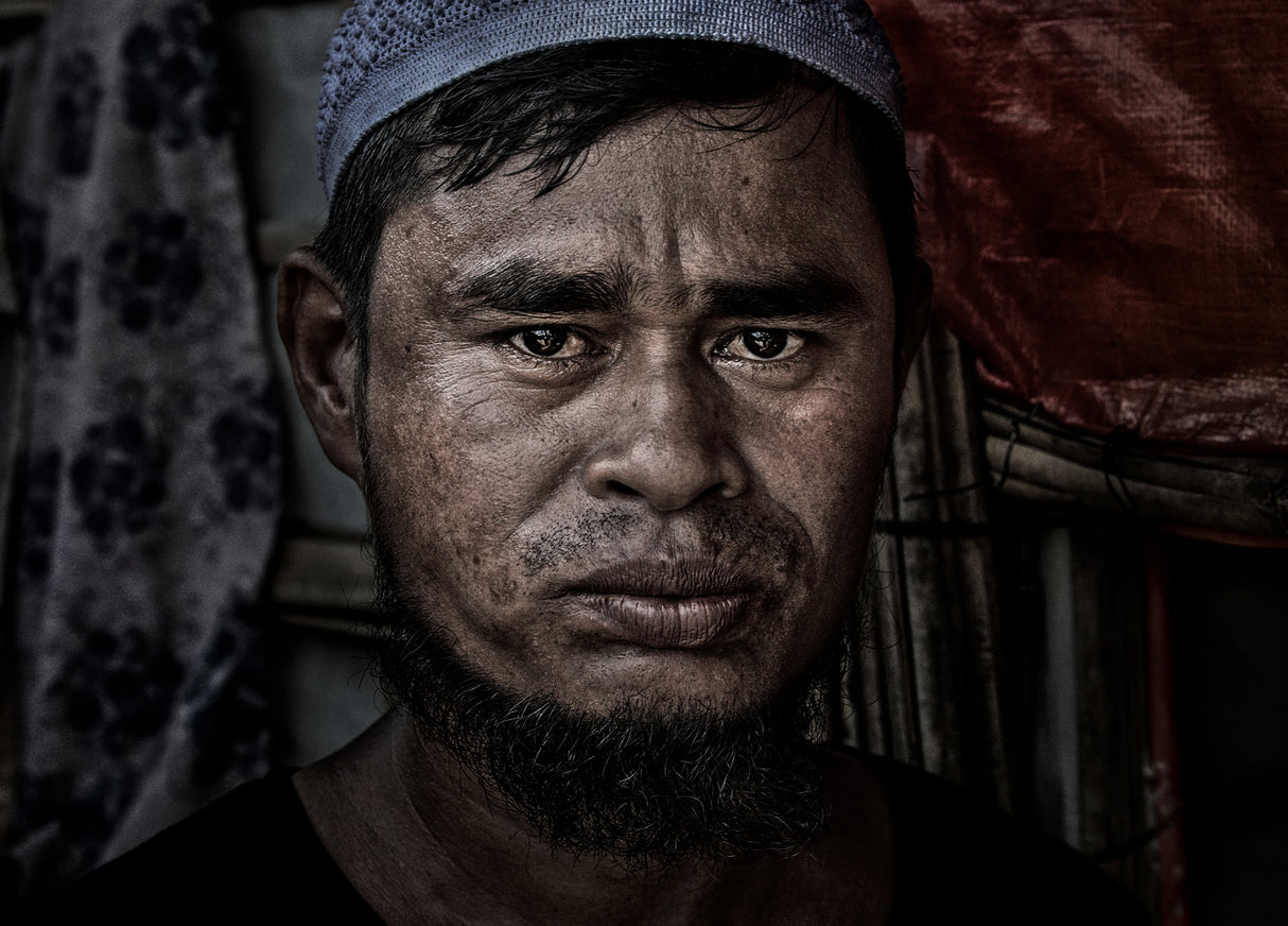 Rohingya refugee man. Poster och Canvastavla