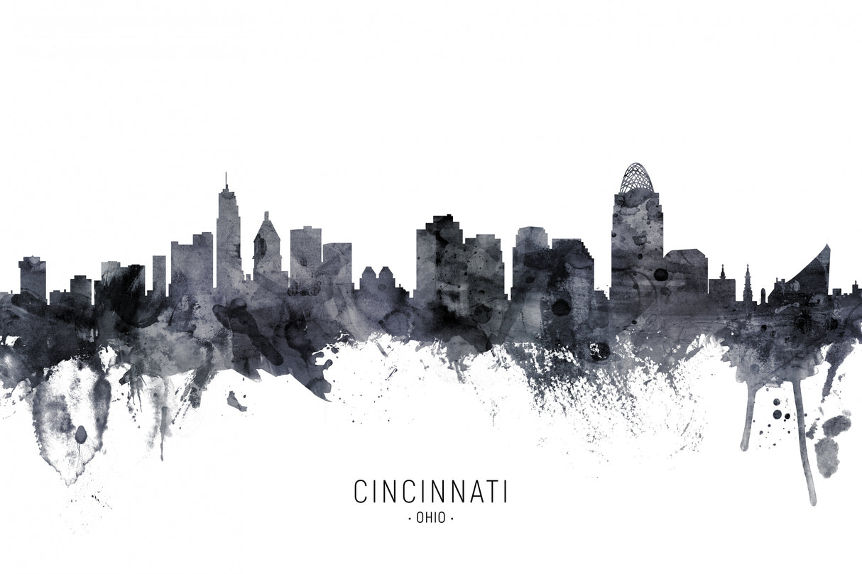 Cincinnati Ohio Skyline Poster och Canvastavla