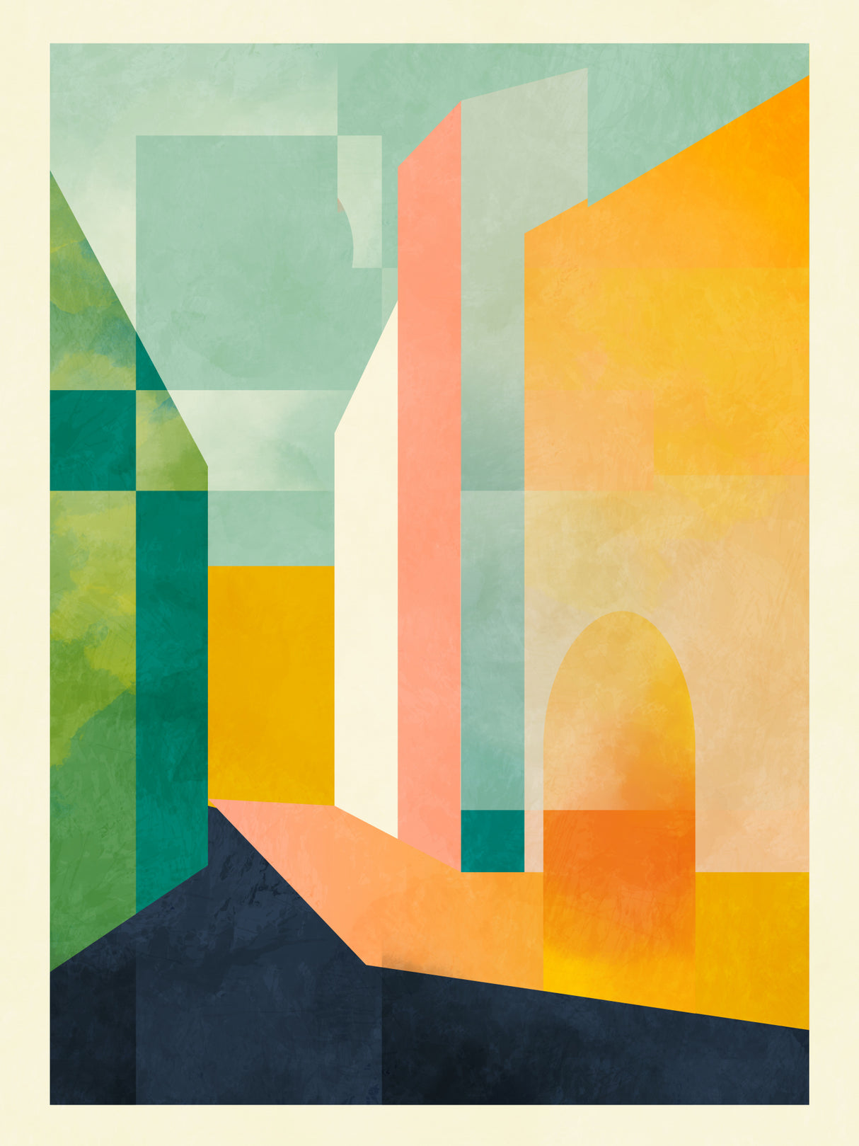 Spaces 3 Town Poster och Canvastavla