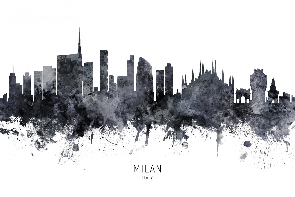 Milan Italy Skyline Poster och Canvastavla