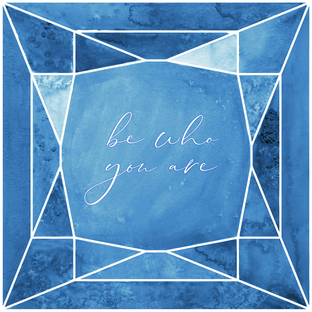 Be who you are gem night blue Poster och Canvastavla