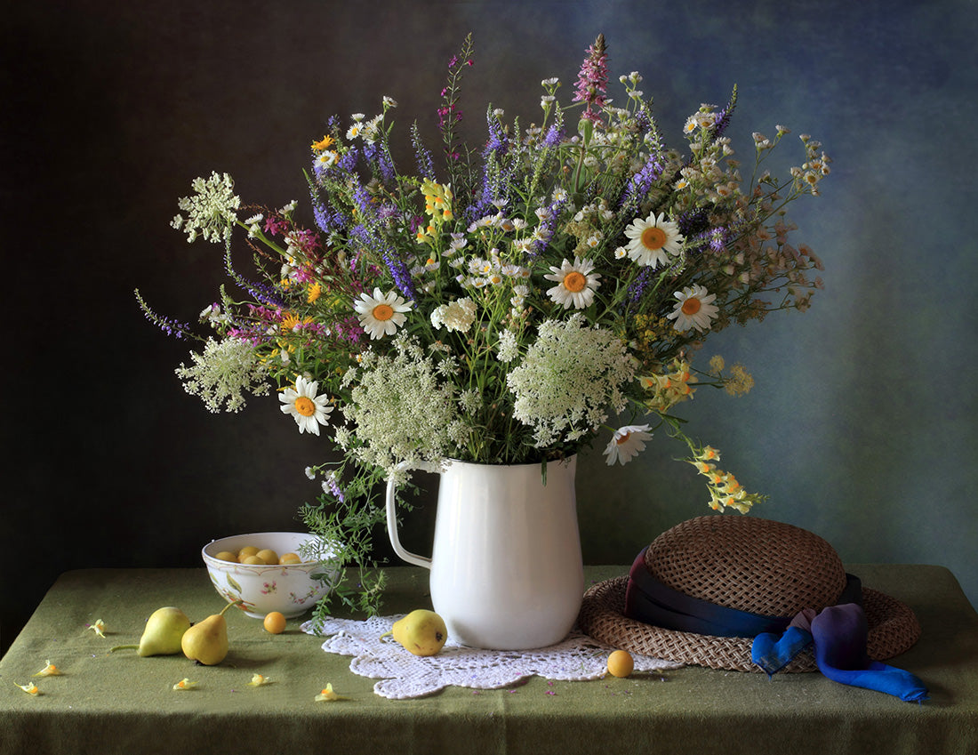 Still-life with meadow flowers Poster och Canvastavla