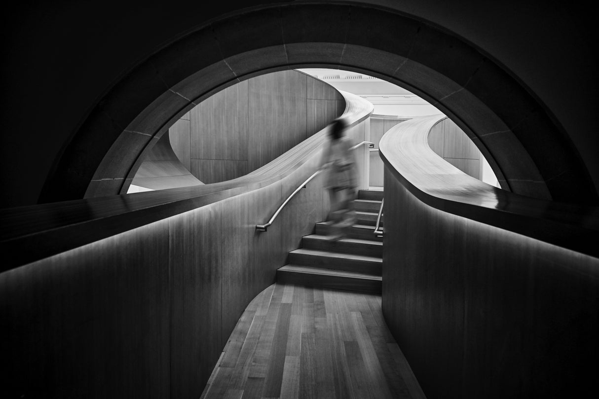 The girl going up stairs Poster och Canvastavla
