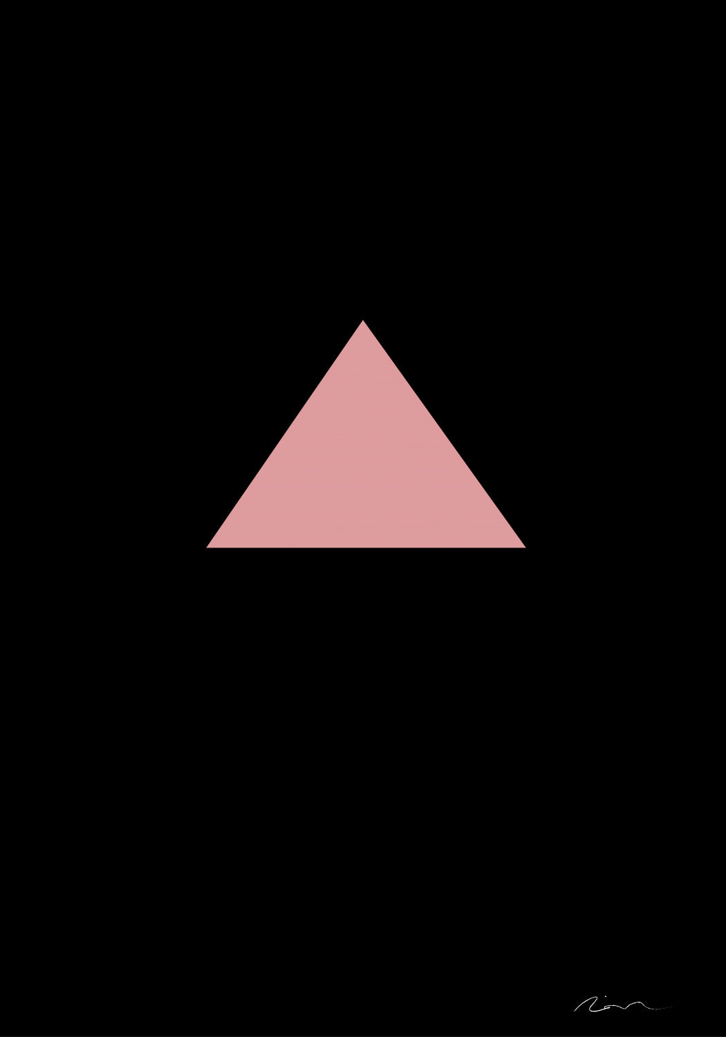 Pink Triangle Poster och Canvastavla
