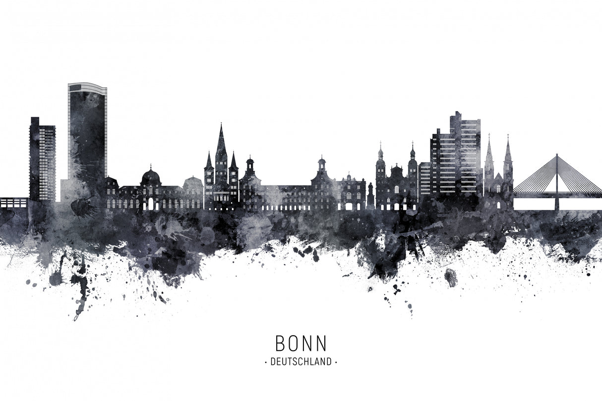 Bonn Germany Skyline Poster och Canvastavla