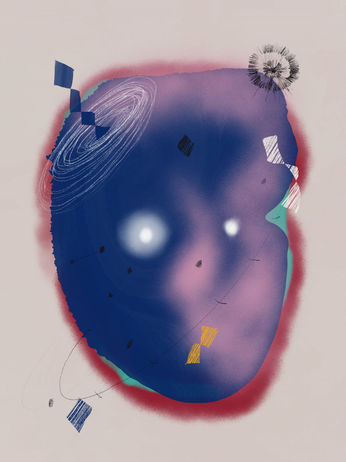 Galaxy Portrait Poster och Canvastavla