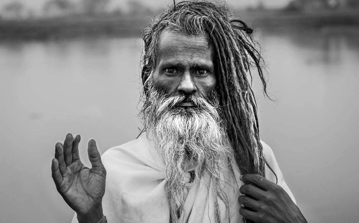 Portrait of a Sadhu Poster och Canvastavla