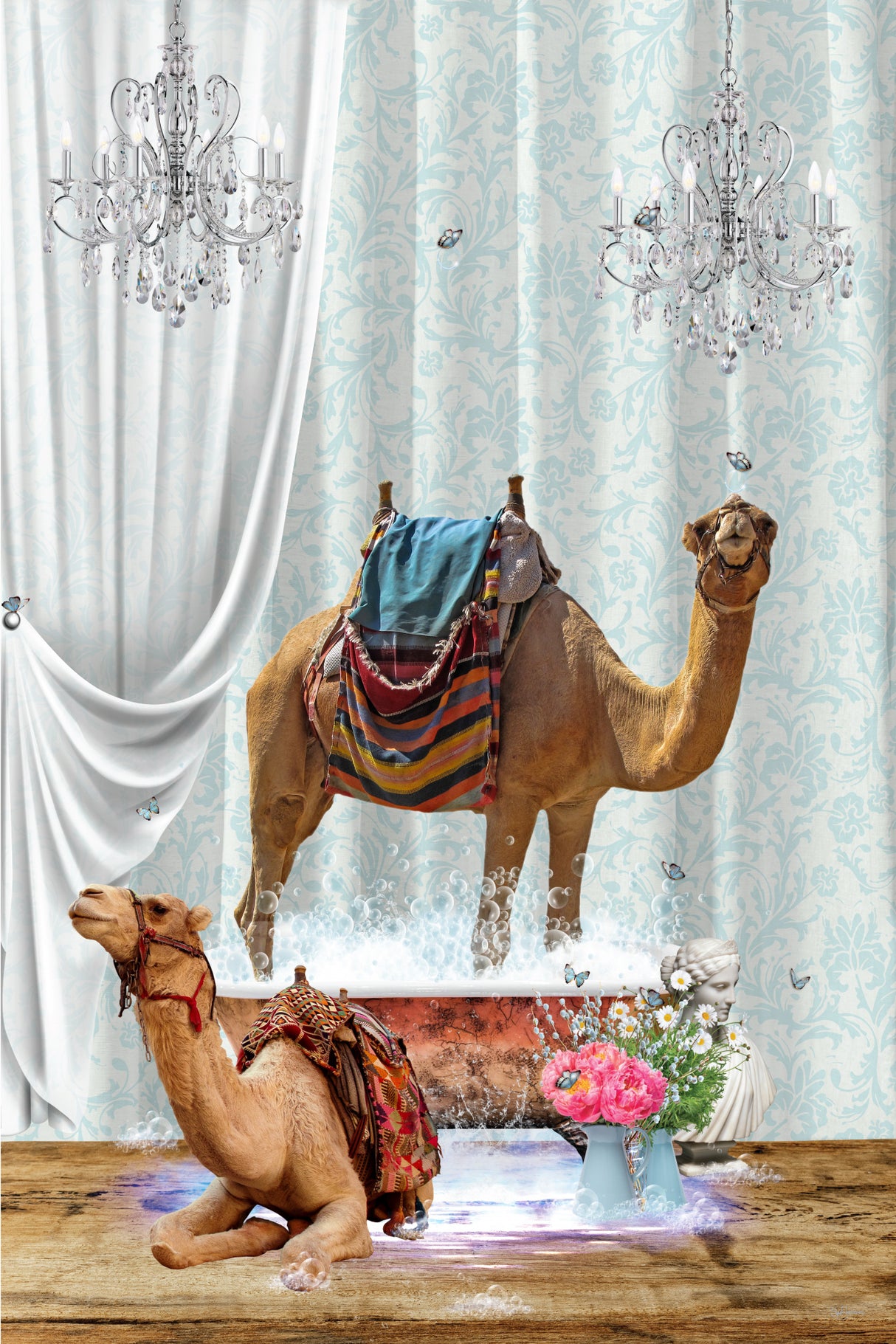 Camels & Bubbles Poster och Canvastavla