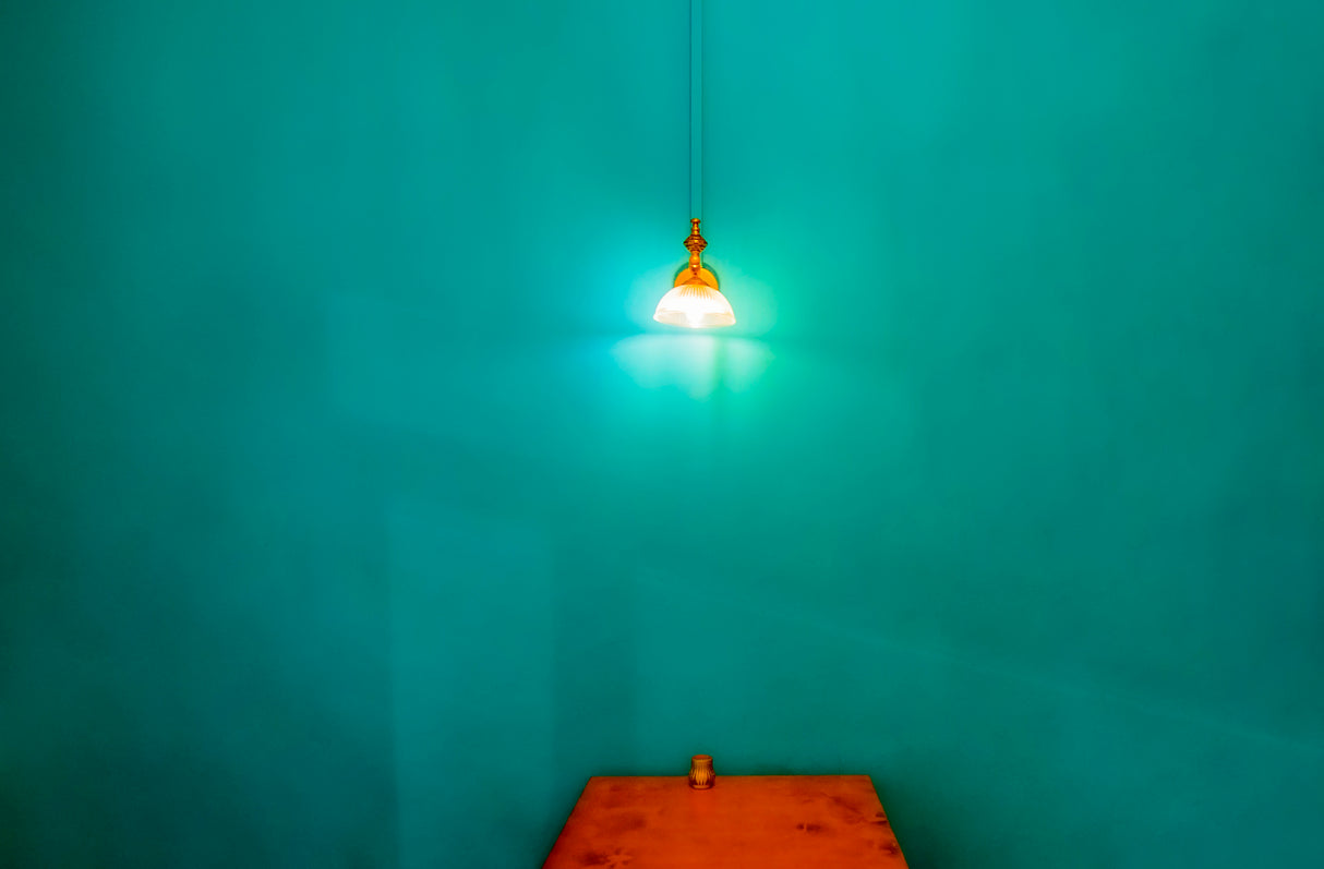Light Table Blue wall Poster och Canvastavla