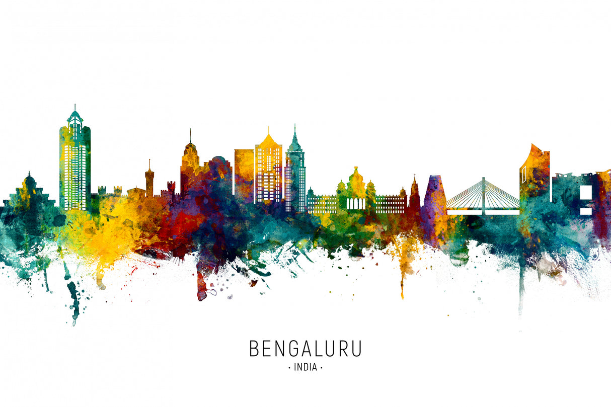 Bengaluru Skyline India Bangalore Poster och Canvastavla