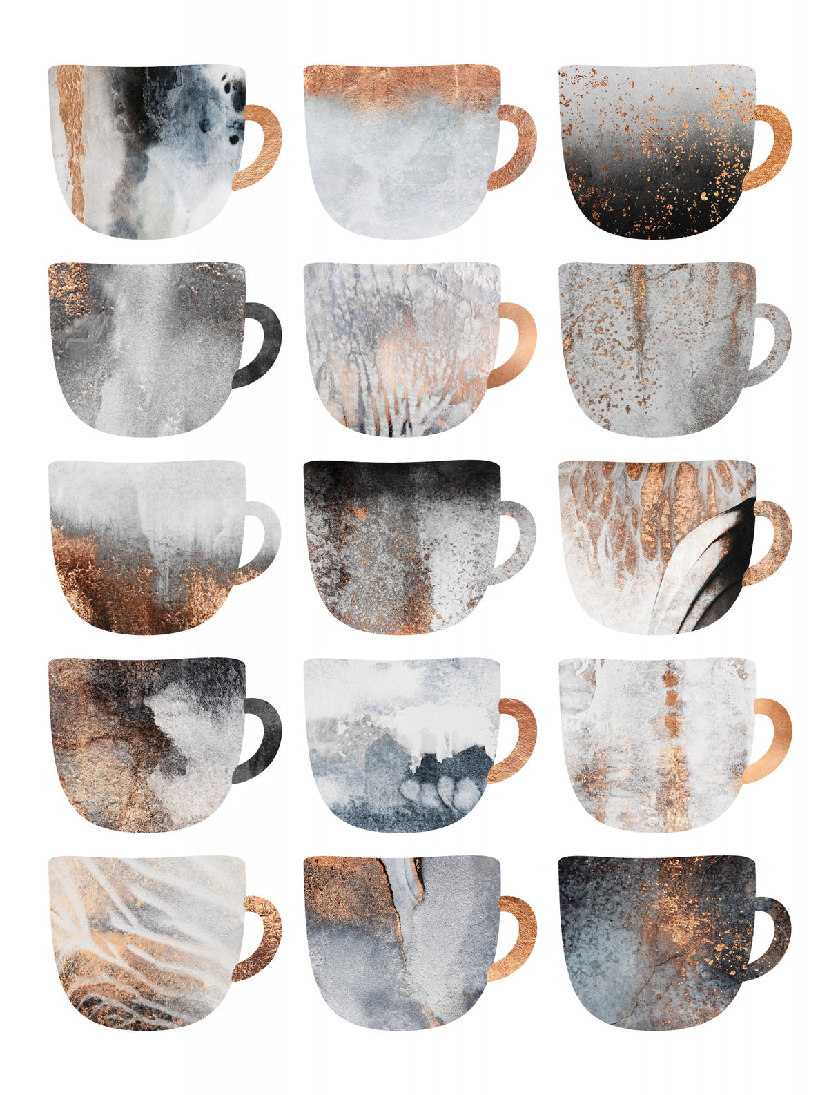 Dreamy Coffee Cups Poster och Canvastavla