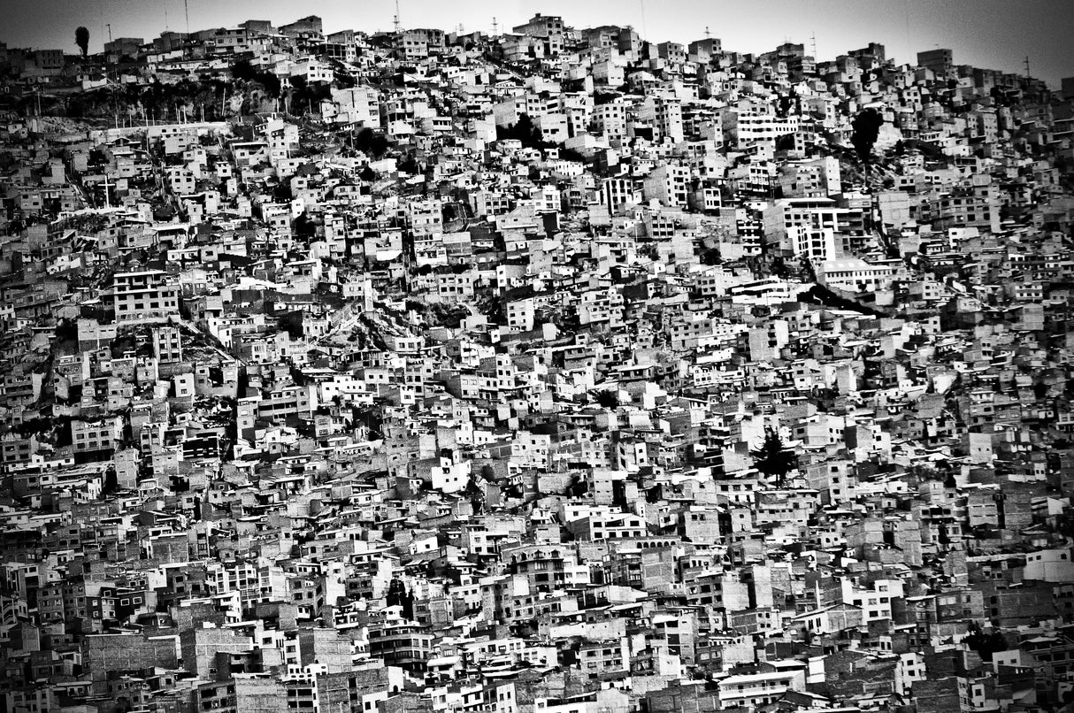 Favela Village in El Alto, La Paz, Bolivia Poster och Canvastavla