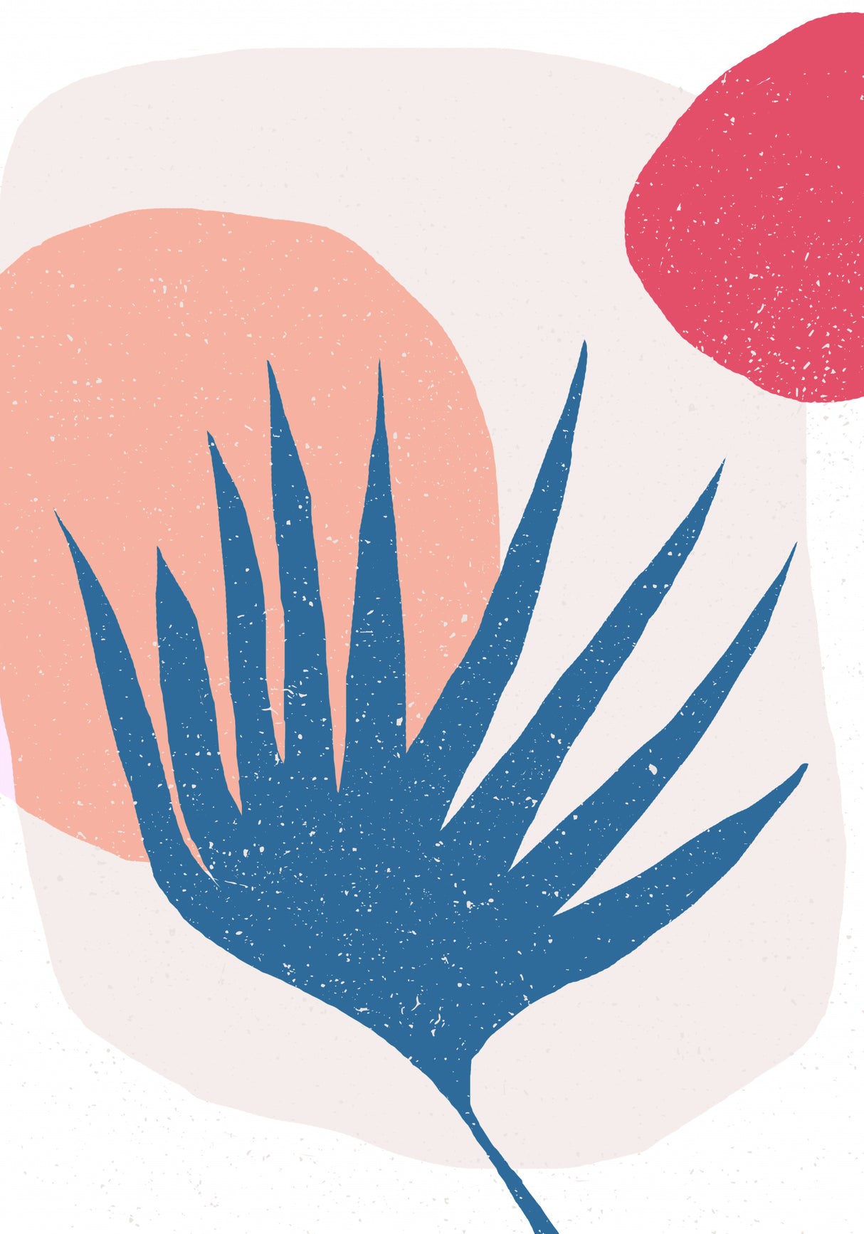 Palm Leaf and Sun Poster och Canvastavla