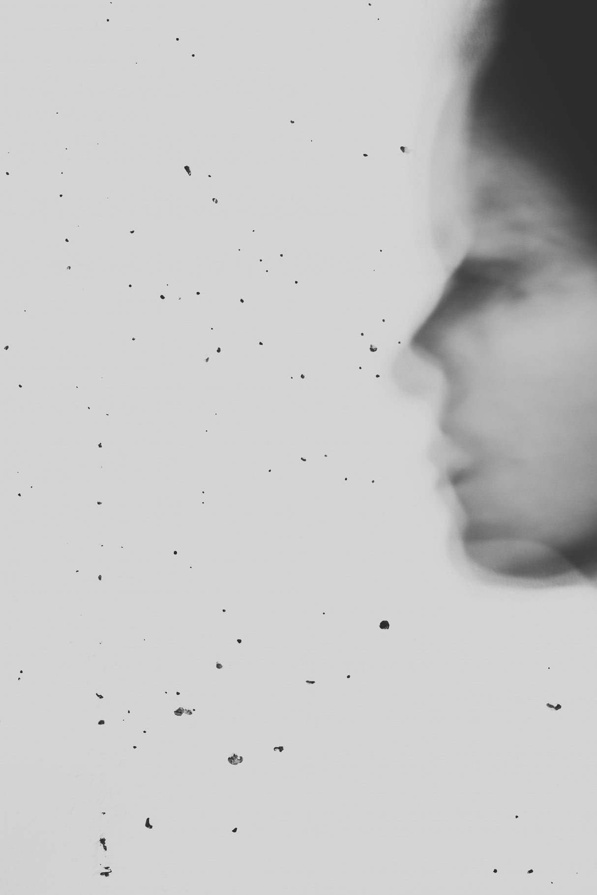 Selfportrait in black and white Poster och Canvastavla