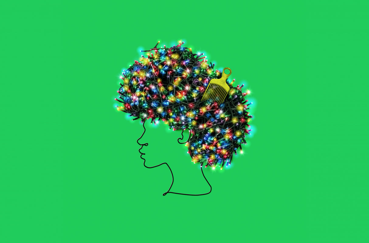 Afro Lights Poster och Canvastavla