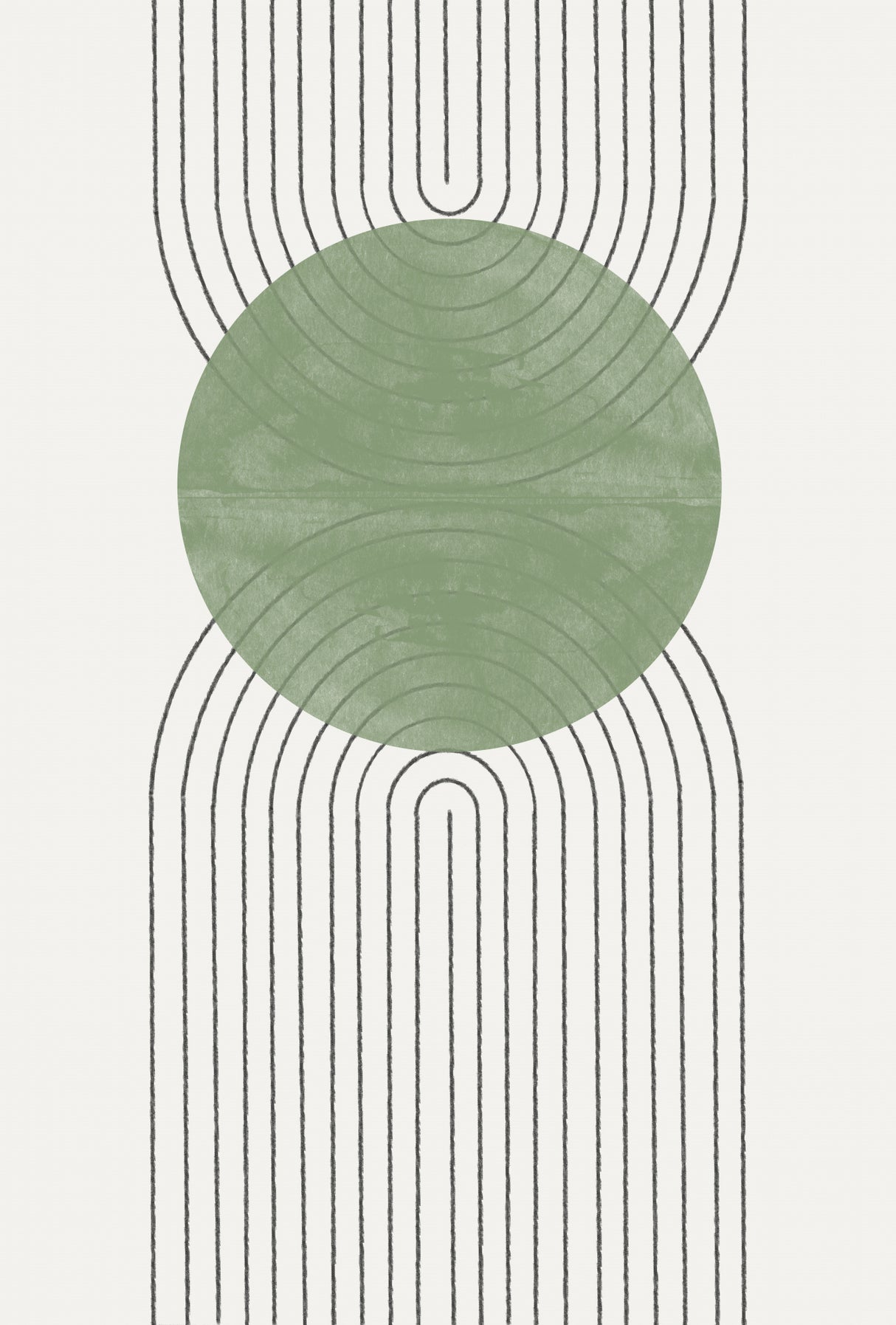 Green Moon No2. Poster och Canvastavla