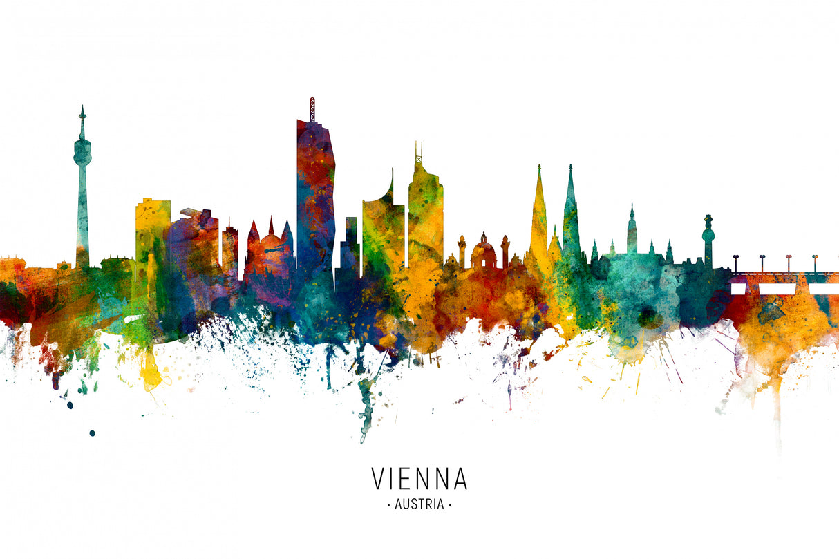 Vienna Austria Skyline Poster och Canvastavla