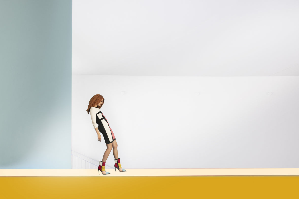 Mondrian-Hommage Poster och Canvastavla