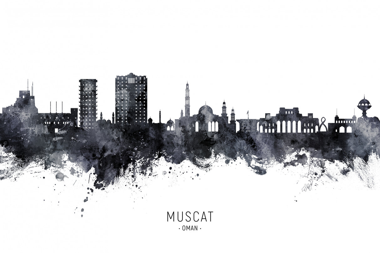 Muscat Oman Skyline Poster och Canvastavla