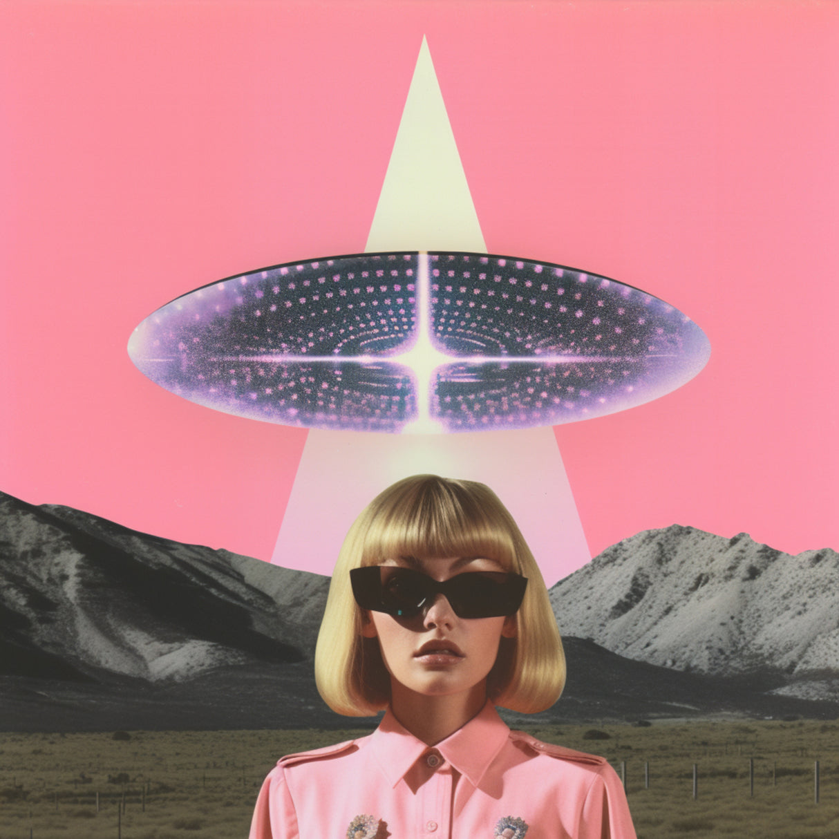 2Cool2bAbducted Collage Art Poster och Canvastavla
