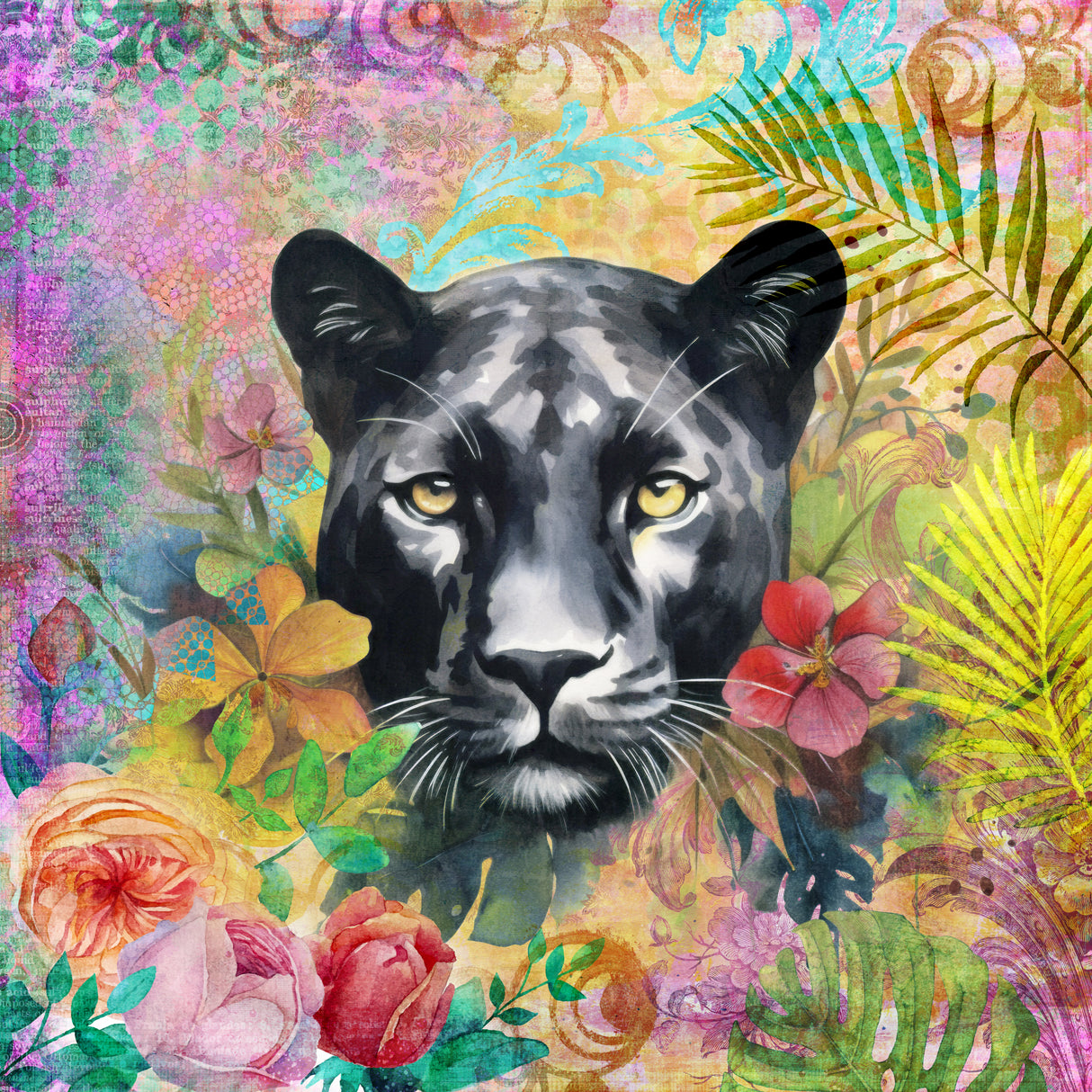 Cheetah Tropical Garden 3 Poster och Canvastavla