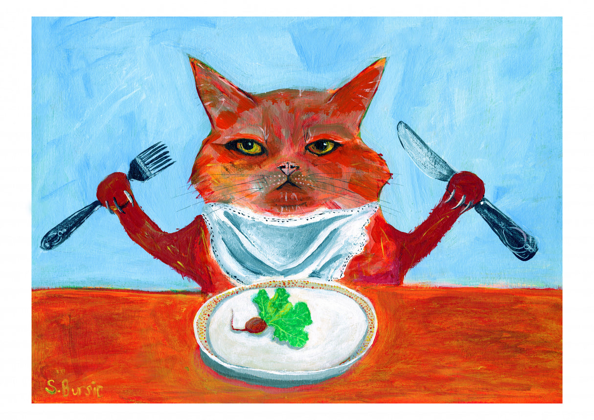 Vegan Cat Poster och Canvastavla