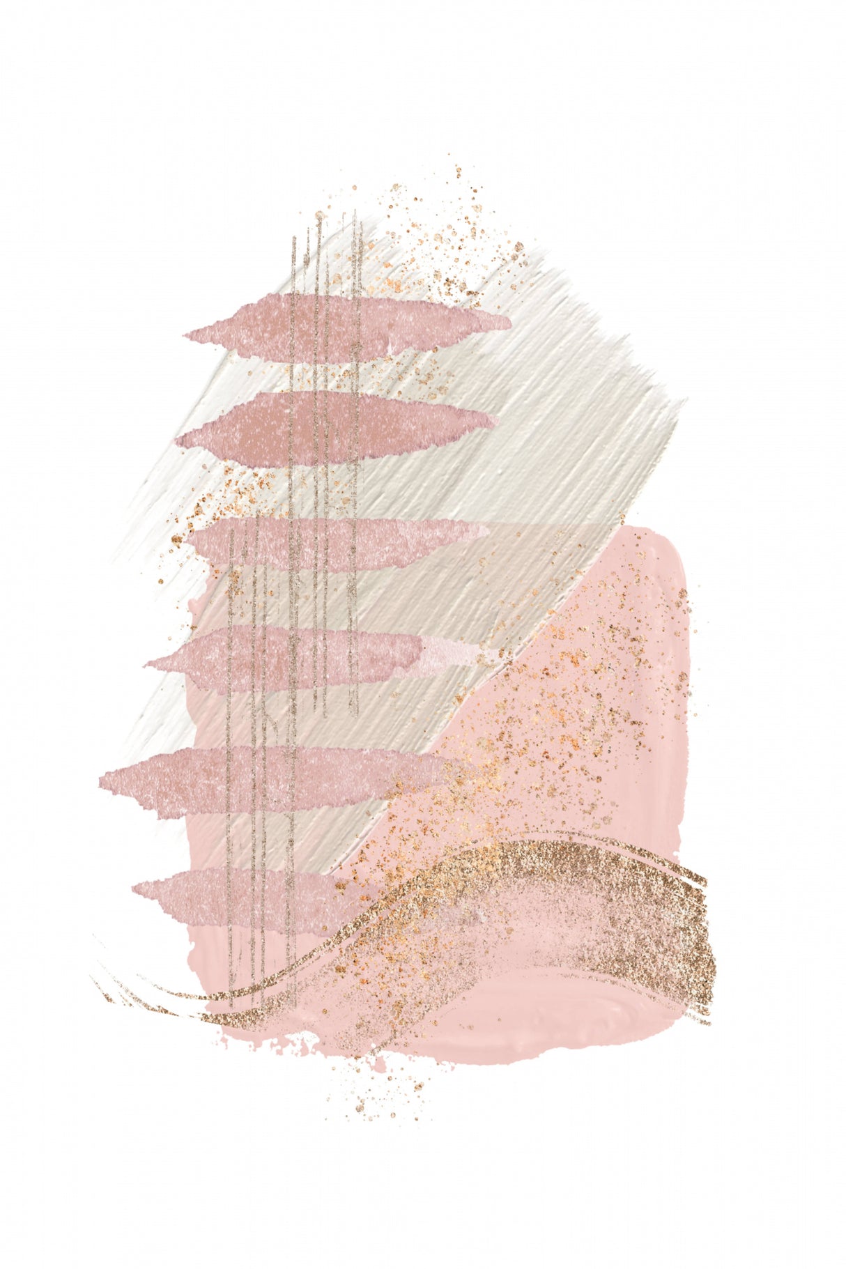 Mystical Pink Abstract-2 Poster och Canvastavla