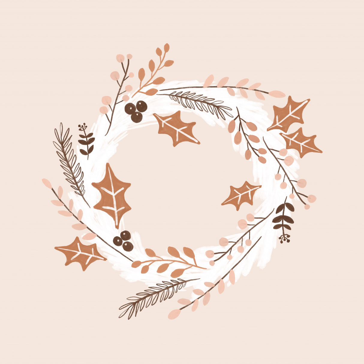 Christmas Wreath Poster och Canvastavla