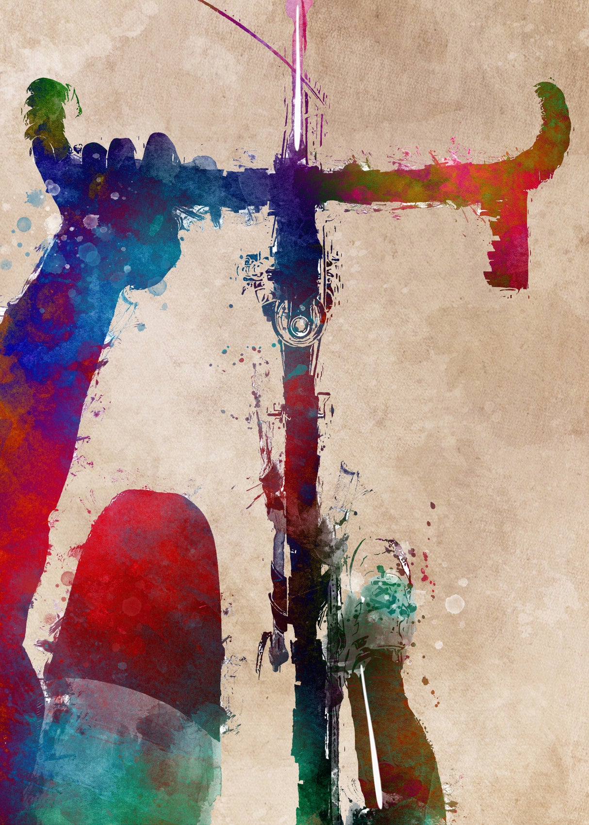 Cycling sport art 34 Poster och Canvastavla