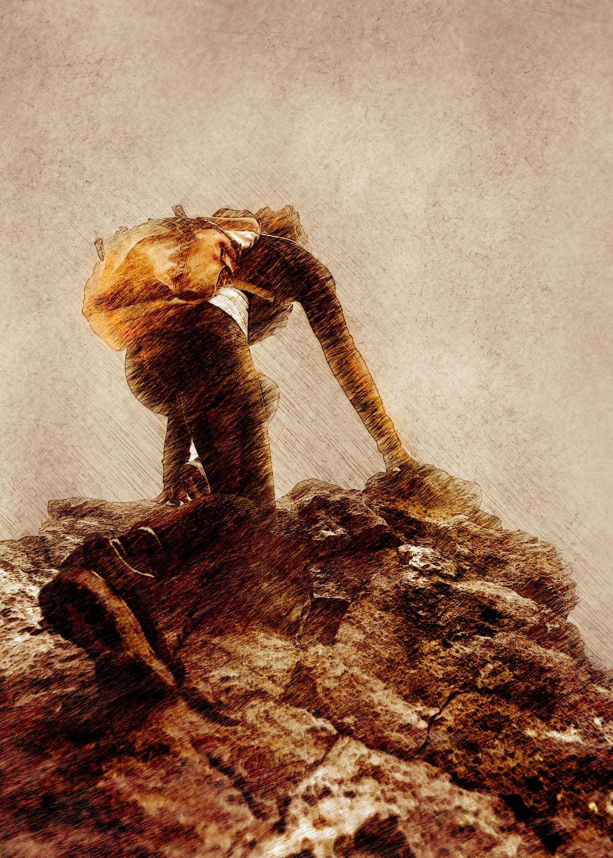 Mountaineer Sport Art 9 Poster och Canvastavla