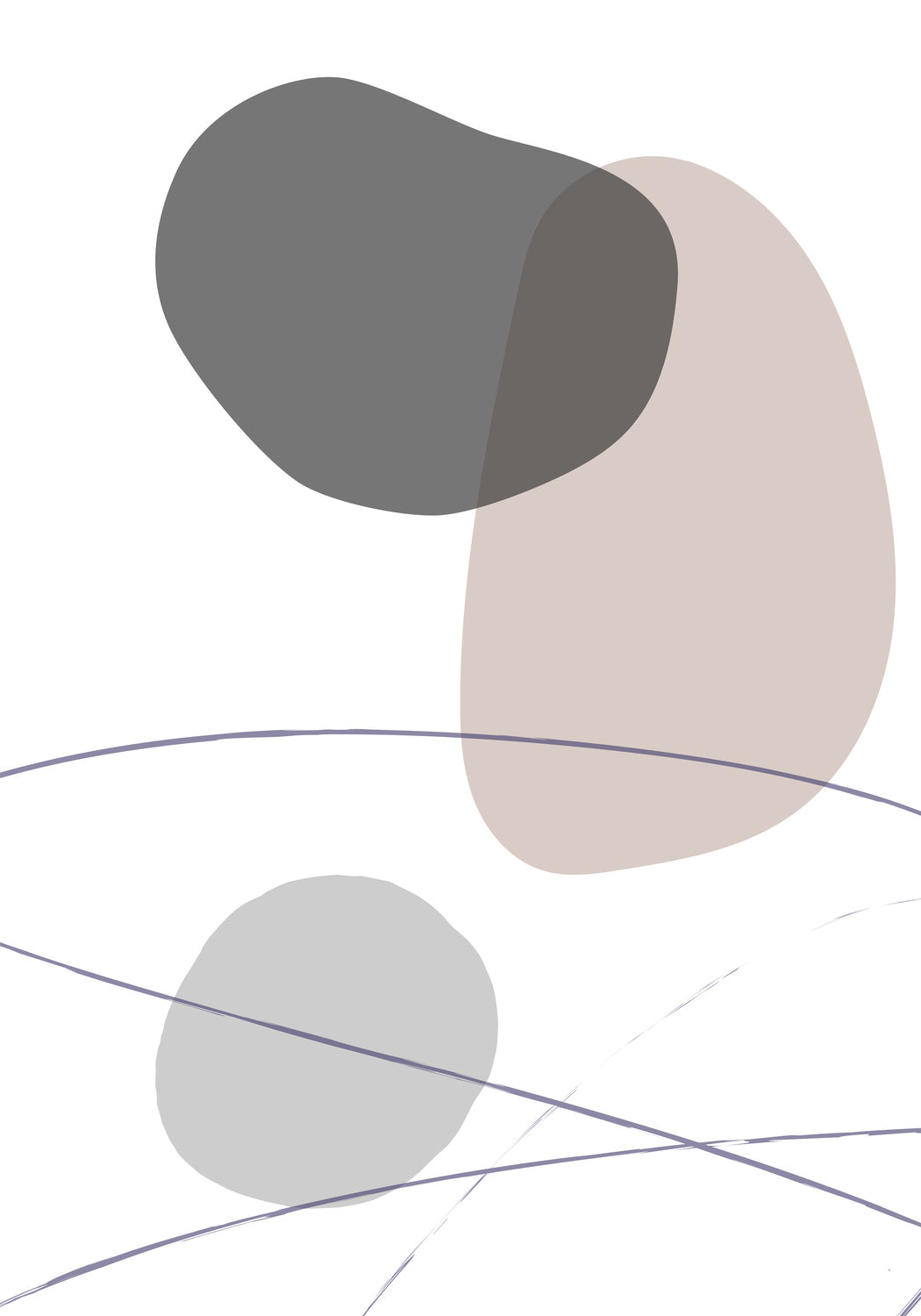 New Shapes Beige 03 Poster och Canvastavla