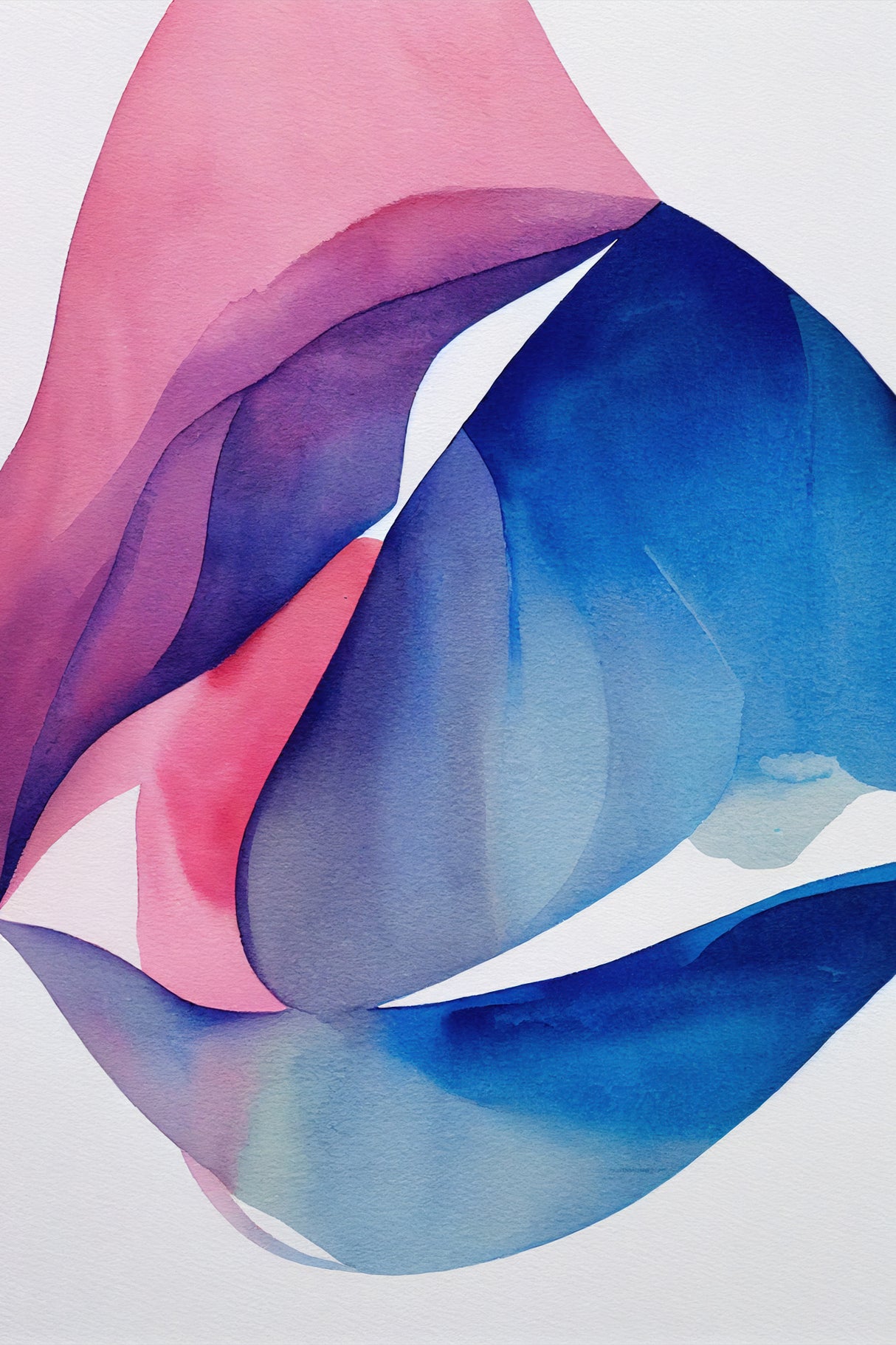 Nature Inspired Abstract Watercolor (Day 109) Poster och Canvastavla