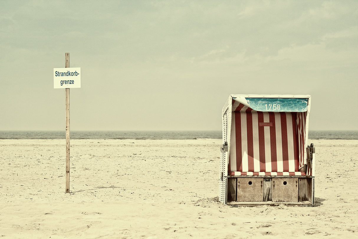 Beach chair border Poster och Canvastavla