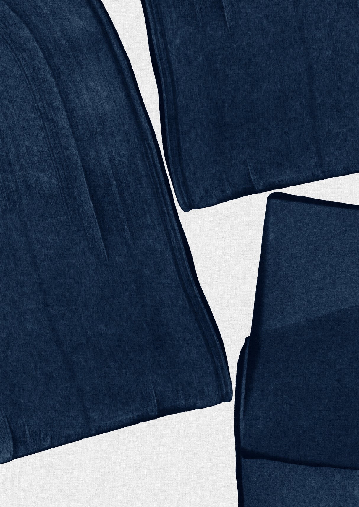 Minimalist Painting Blue III Poster och Canvastavla