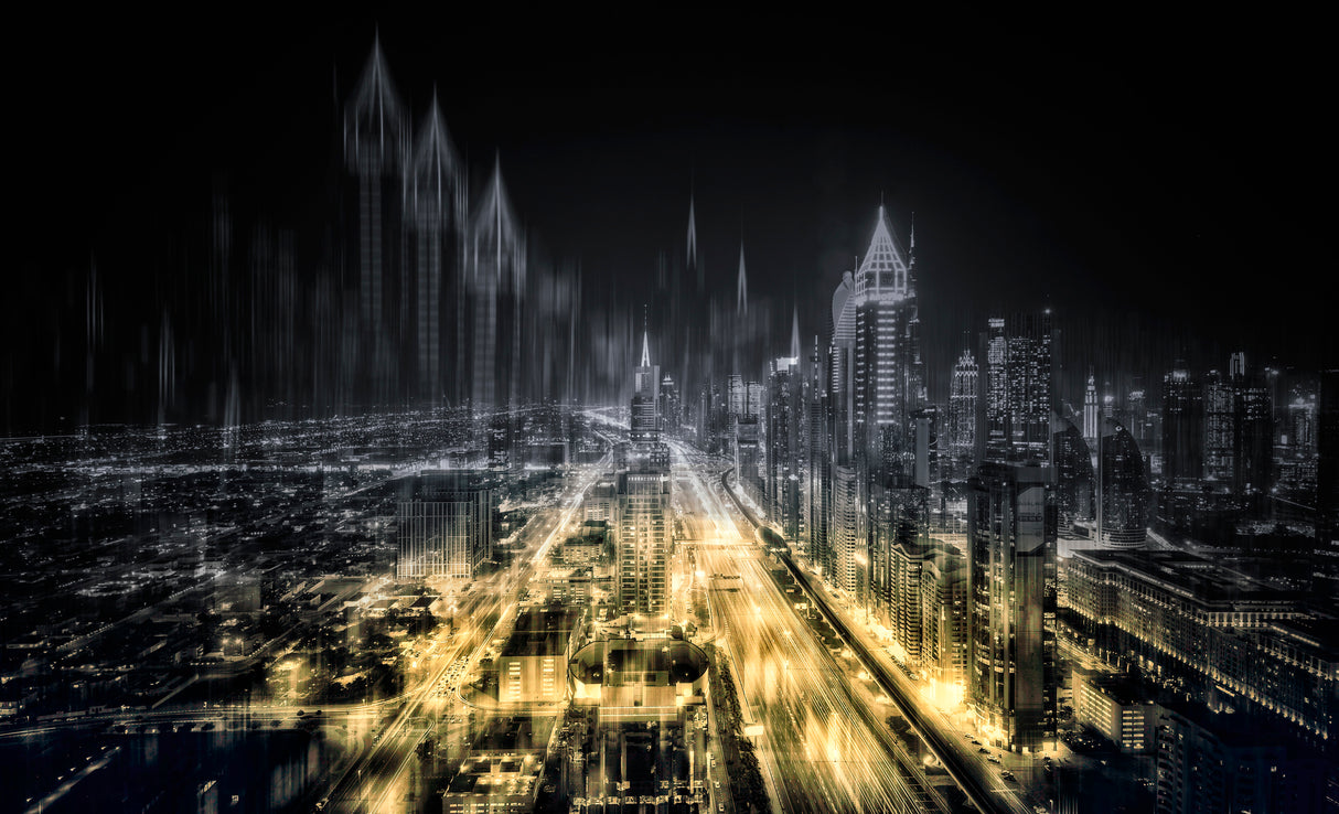 Dubai Night Series 9 Poster och Canvastavla