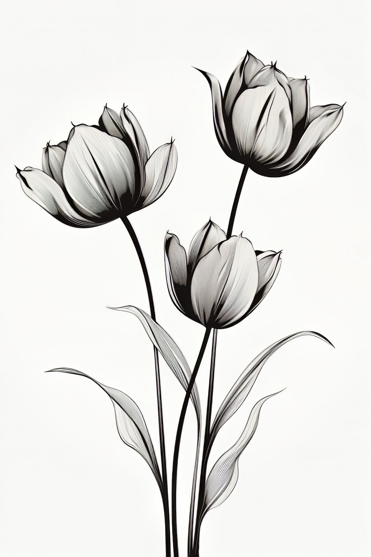 Black Tulips Poster och Canvastavla