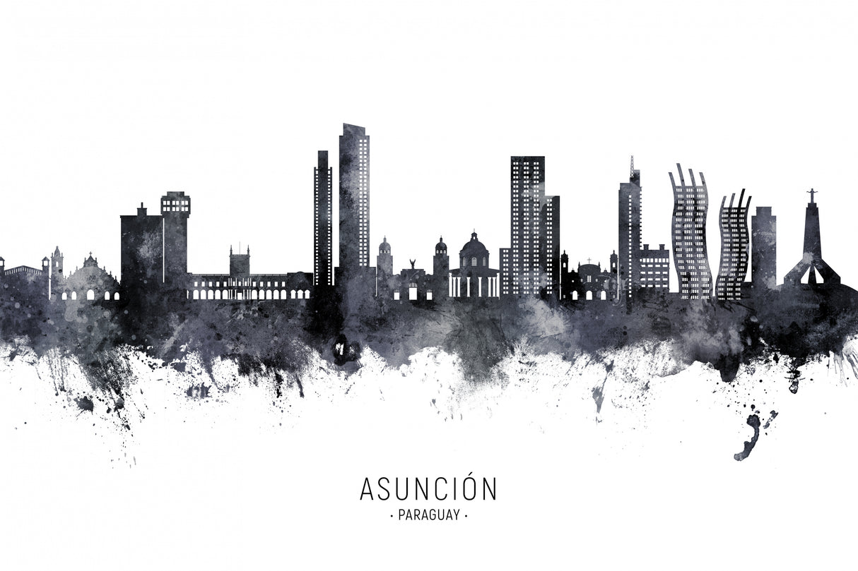Asunción Paraguay Skyline Poster och Canvastavla
