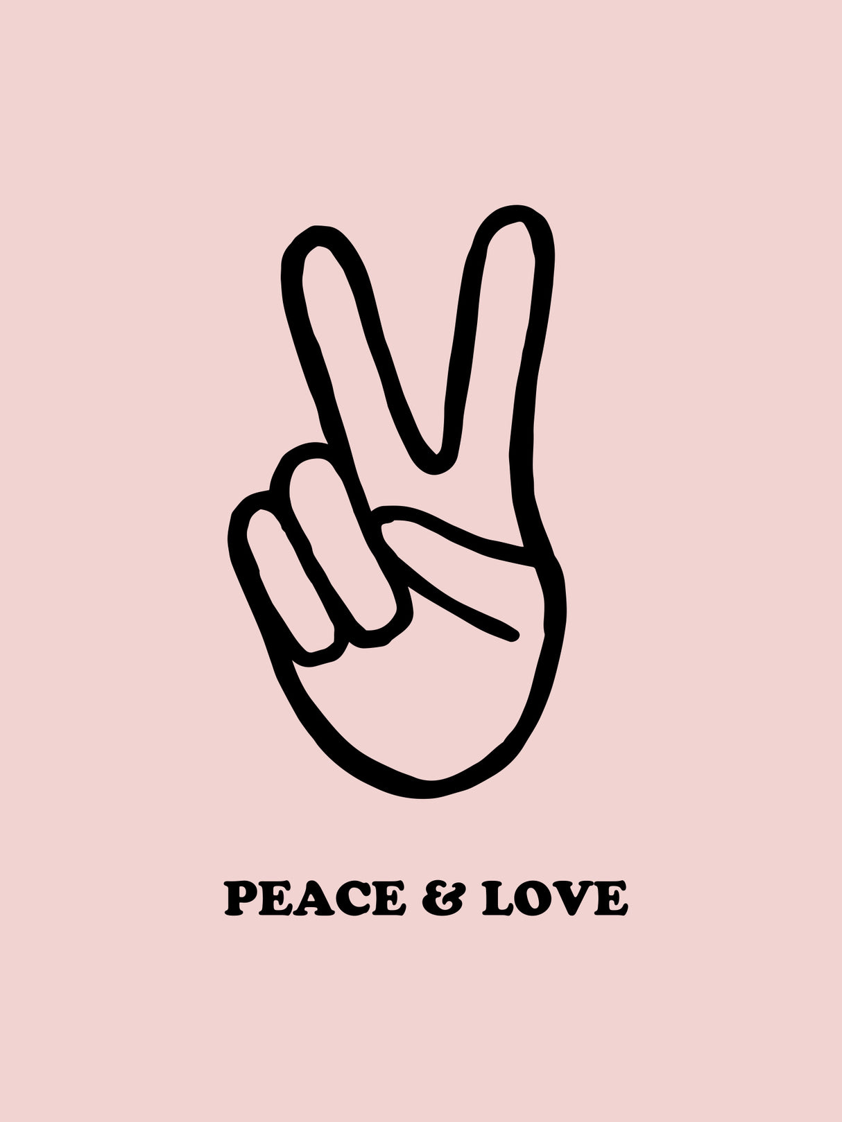 Peace & Love Poster och Canvastavla