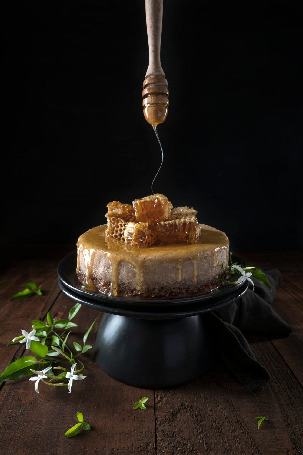 Baklava cheesecake and honey comb Poster och Canvastavla