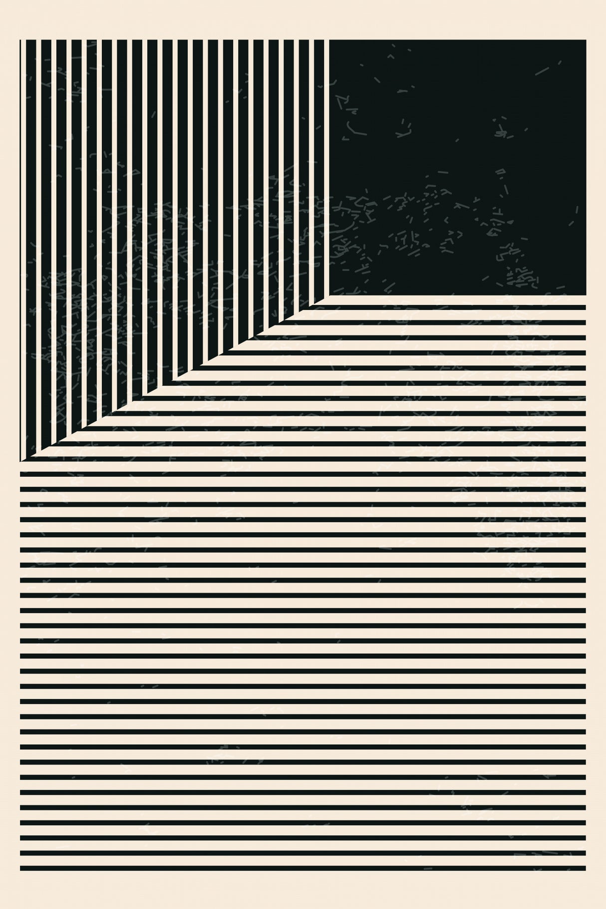 Black and White Lines Series #1 Poster och Canvastavla