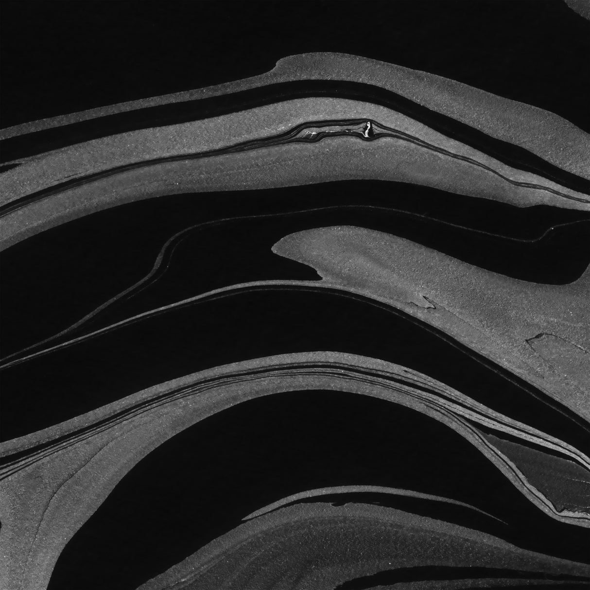 Ink Marbling Black and White 07 Poster och Canvastavla