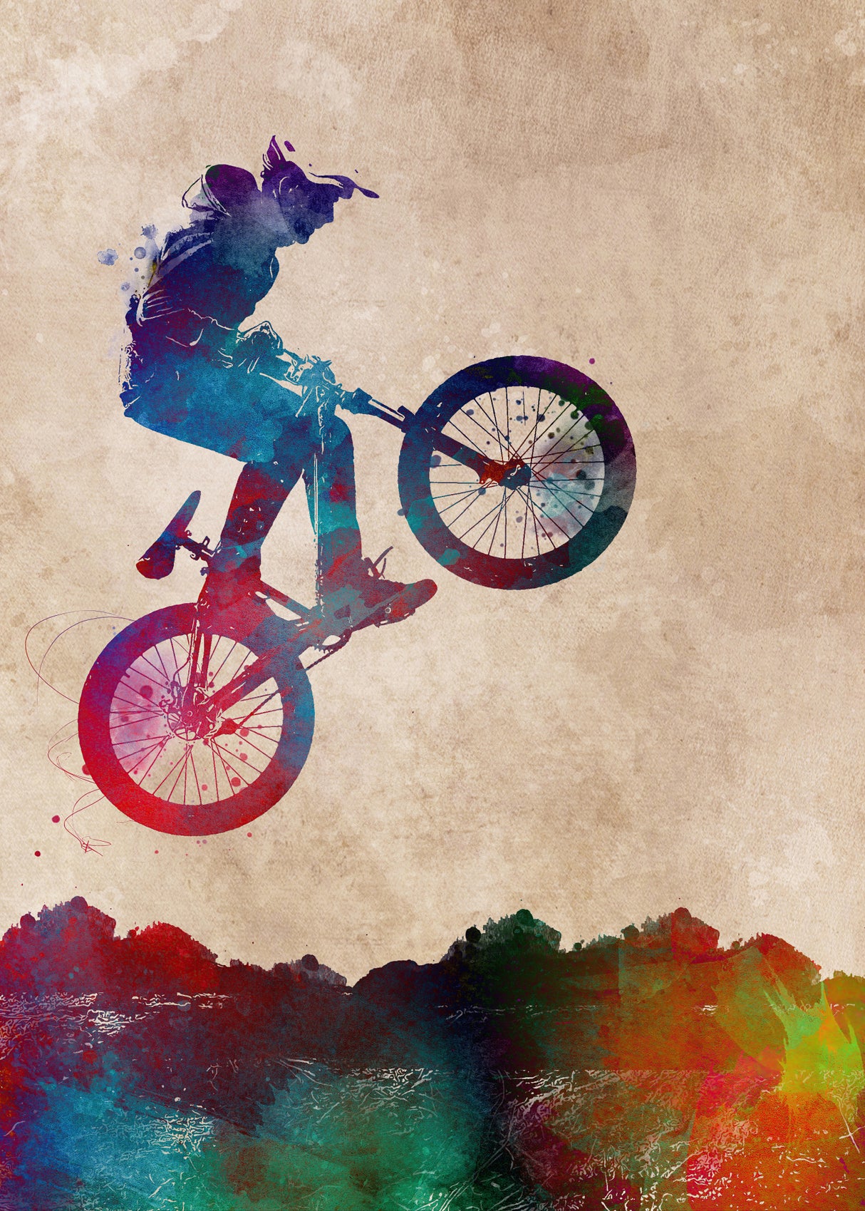 Cycling sport art 4 Poster och Canvastavla