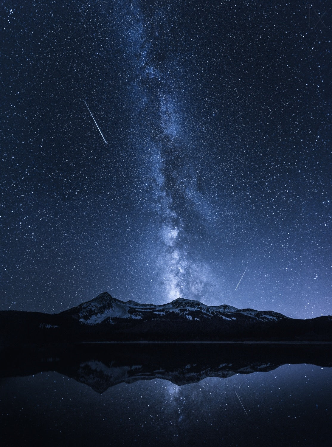 Galaxies Reflection Poster och Canvastavla