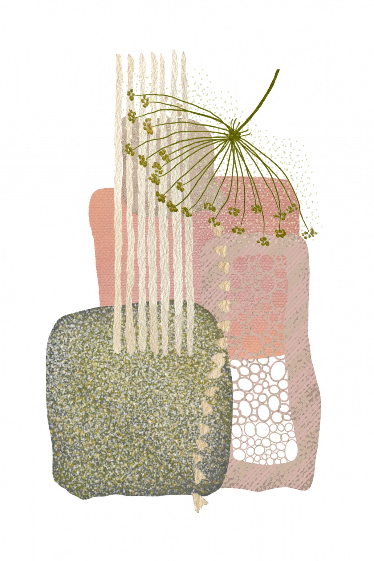 Delicate Pink and Green-3 Poster och Canvastavla