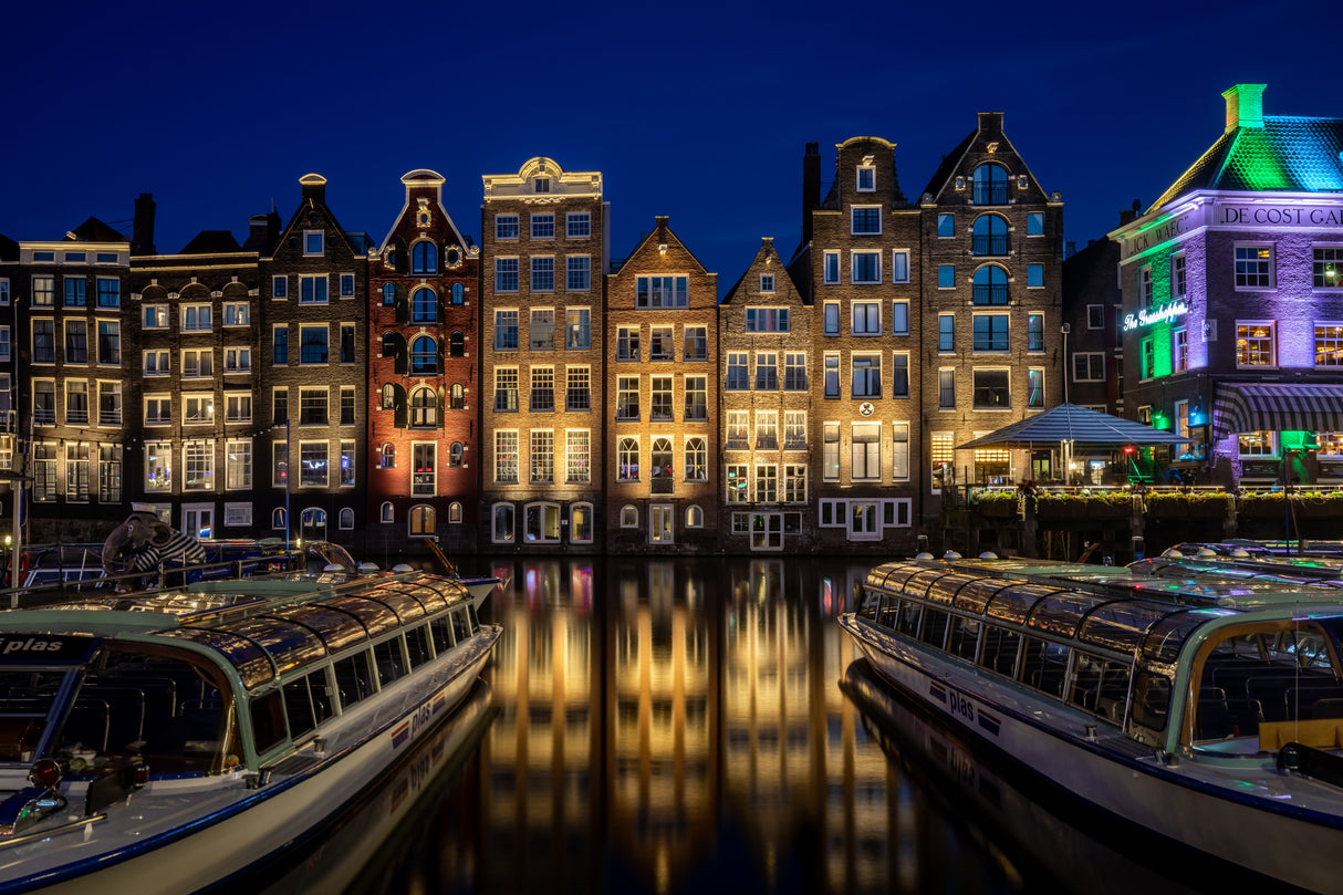 Damrak Amsterdam Poster och Canvastavla